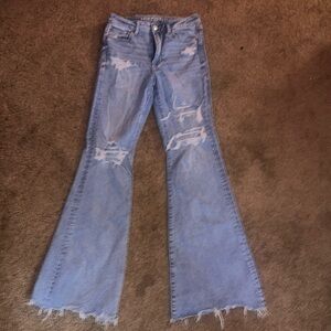 Blue flare jeans